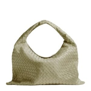 BOTTEGA VENETA WOMENS SUEDE LARGE HOP SHOULDER BAG TRAVERTINE