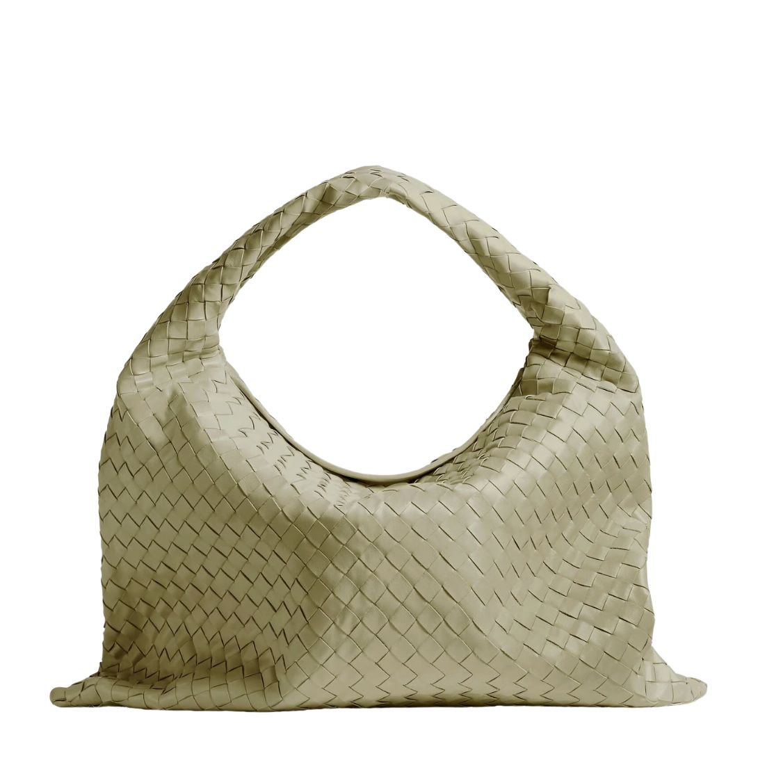 BOTTEGA VENETA WOMENS SUEDE LARGE HOP SHOULDER BAG TRAVERTINE