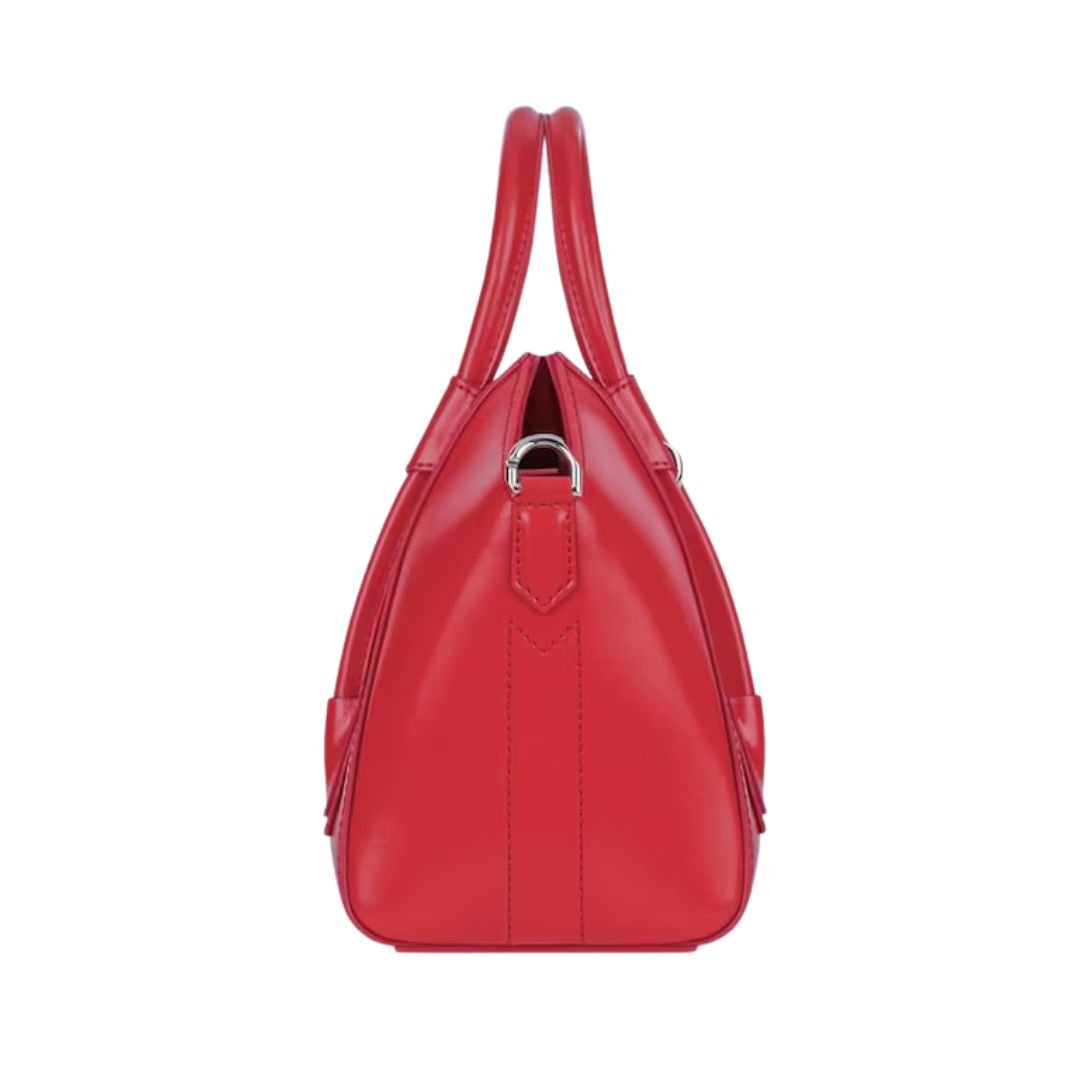 GIVENCHY WOMEN'S MINI ANTIGONA BAG IN BOX LEATHER RED