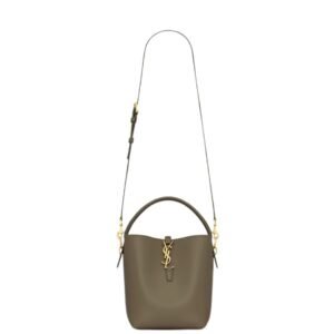 SAINT LAURENT LE 37 SMALL BAG WOMEN IN SHINY LEATHER DEEP MUSK