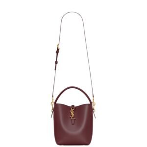 SAINT LAURENT LE 37 SMALL BAG WOMEN IN SHINY LEATHER ROUGE CABERNET