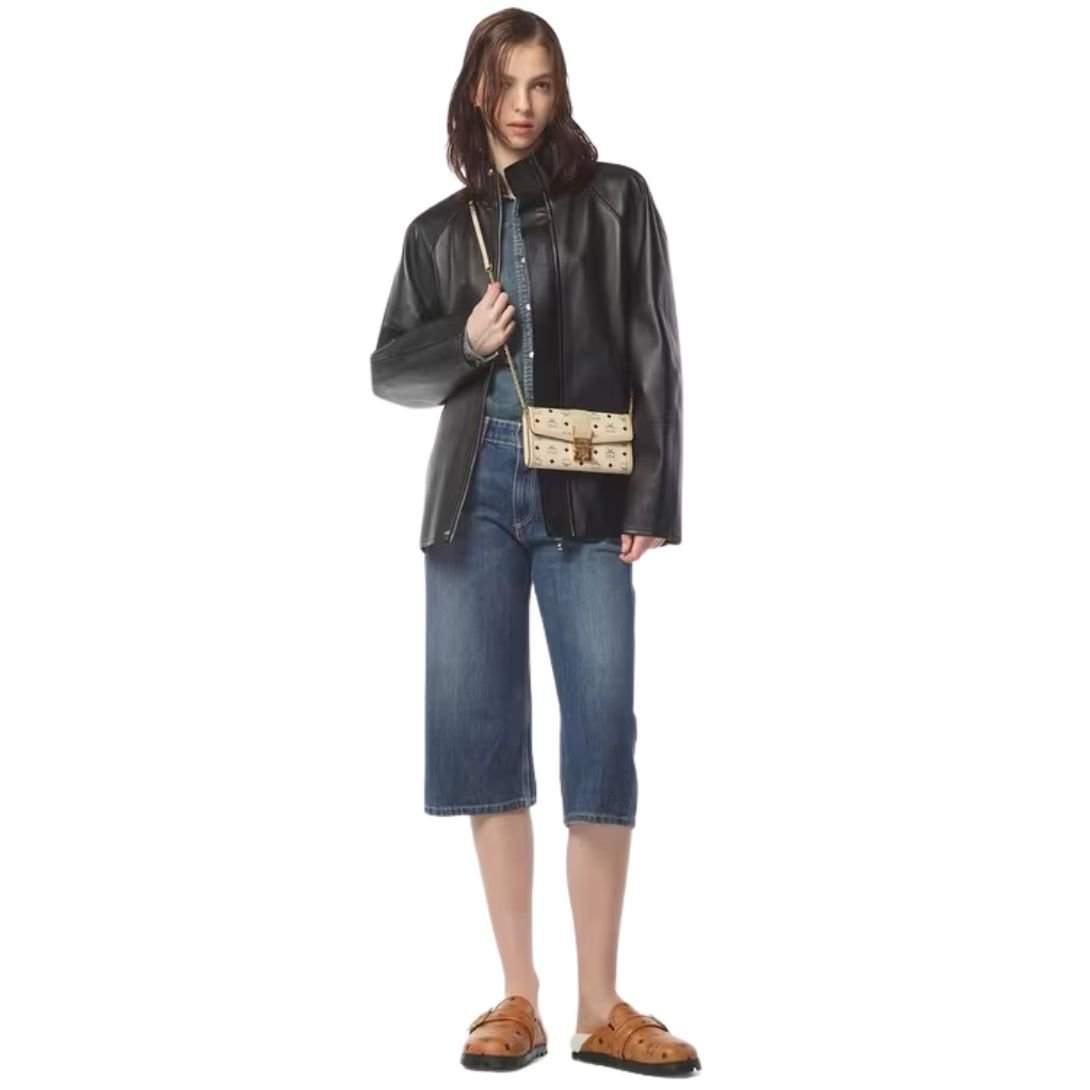 MCM LARGE TRACY CHAIN WALLET BEIGE