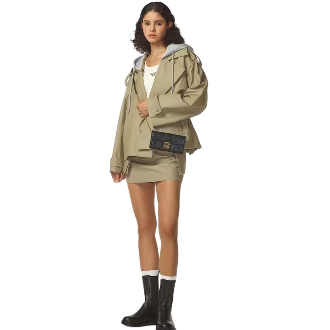 MCM LARGE TRACY CHAIN WALLET BLACK