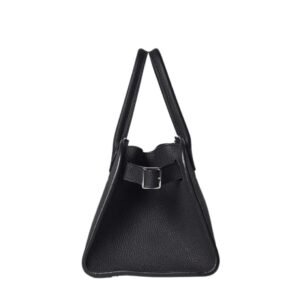 THE ROW SOFT MARGAUX 10 BAG IN LEATHER BLACK