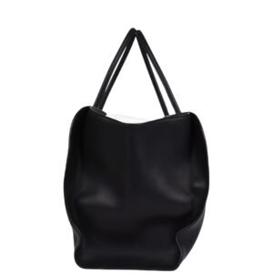 THE ROW MARLO TOTE BAG IN LEATHER BLACK