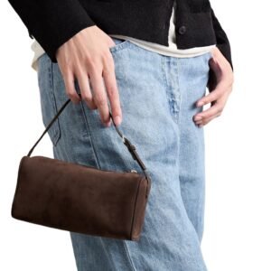 THE ROW 90’S BLACK NUBUCK BAG BROWN