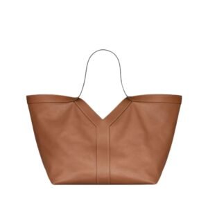 SAINT LAURENT WOMEN’S Y TOTE IN LEATHER BRICK