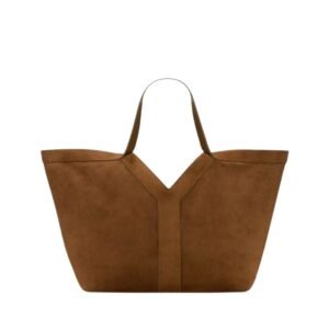 SAINT LAURENT WOMEN’S Y TOTE IN LEATHER DARK CARAMEL COGNAC