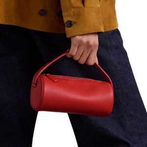 THE ROW 90S LEATHER TOTE RED