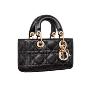 DIOR D-JOY MICRO BAG CANNAGE LAMBSKIN WOMEN BLACK