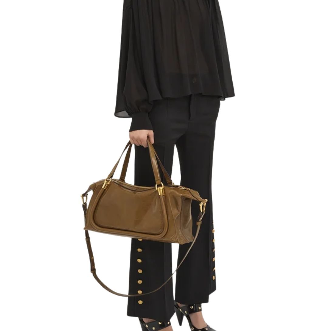 CHLOÉ WOMEN'S PARATY 24 BAG BRONZE BROWN