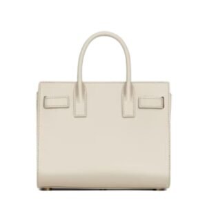 SAINT LAURENT WOMEN’S SAC DE JOUR NANO LEATHER VINTAGE WHITE