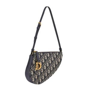DIOR SADDLE RODEO POUCH BLUE DIOR OBLIQUE JACQUARD WOMEN