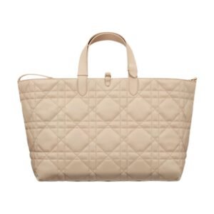 DIOR LARGE TOUJOURS BAG MACROCANNAGE CALFSKIN WOMEN POWDER BEIGE
