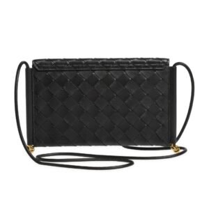 BOTTEGA VENETA WOMEN’S SOLSTICE ENVELOPE INTRECCIATO LEATHER CROSSBODY BAG