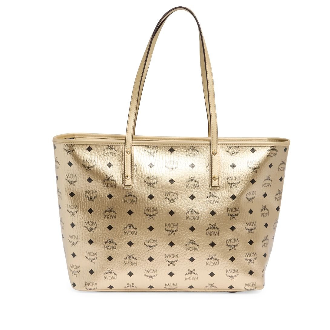MCM WOMEN'S AREN VISETOS METALLIC TOTE BAG