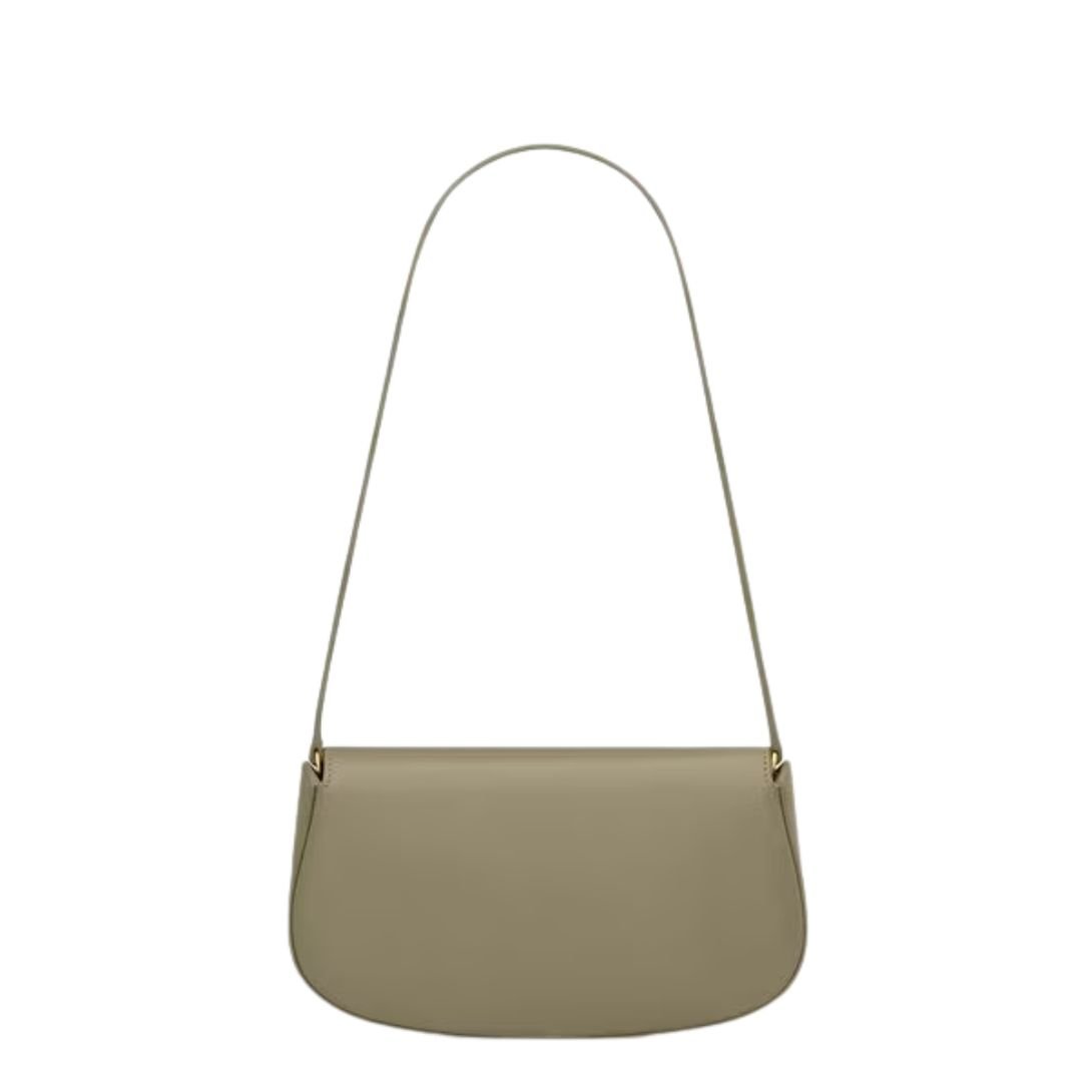 SAINT LAURENT VOLTAIRE LEATHER MINI SHOULDER BAG STRONG MOSS