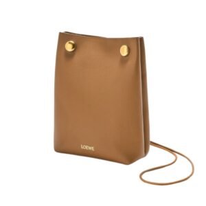 LOEWE WOMEN’S PEBBLE SOFT LEATHER POUCH OAK