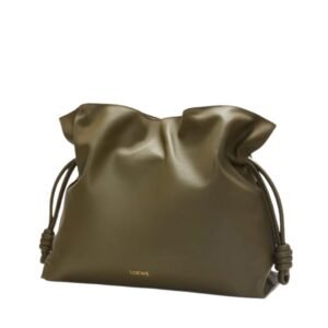 LOEWE WOMEN’S FLAMENCO LARGE BAG DARK KHAKI