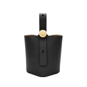 LOEWE PEBBLE MINI LEATHER TOTE BLACK