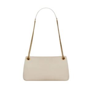 SAINT LAURENT WOMEN’S CALYPSO SMALL BAG IN LAMBSKIN BLANC VINTAGE