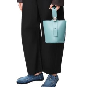 LOEWE PEBBLE MINI LEATHER TOTE WATER