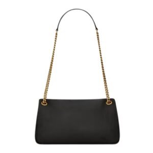 SAINT LAURENT WOMEN’S CALYPSO SMALL BAG IN LAMBSKIN BLACK