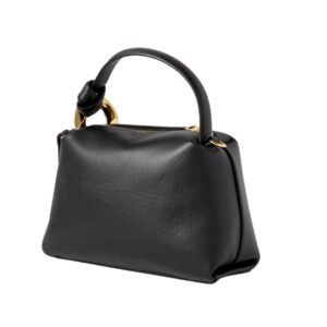 JW ANDERSON JWA CORNER SMALL CHAIN-EMBELLISHED LEATHER SHOULDER BAG