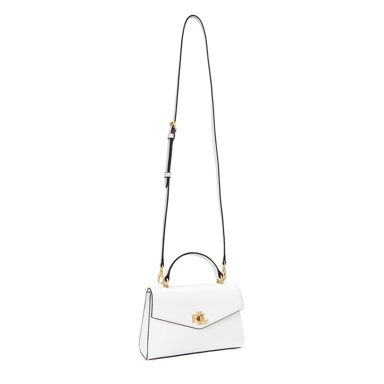 WOMENS RALPH LAUREN LEATHER SMALL FARRAH SATCHEL WHITE