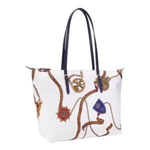 WOMENS RALPH LAUREN NYLON MEDIUM KEATON TOTE CREAM