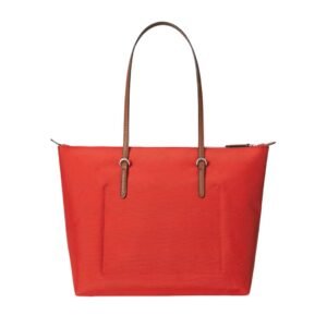 WOMENS RALPH LAUREN NYLON MEDIUM KEATON TOTE BRIGHT VERMILLION