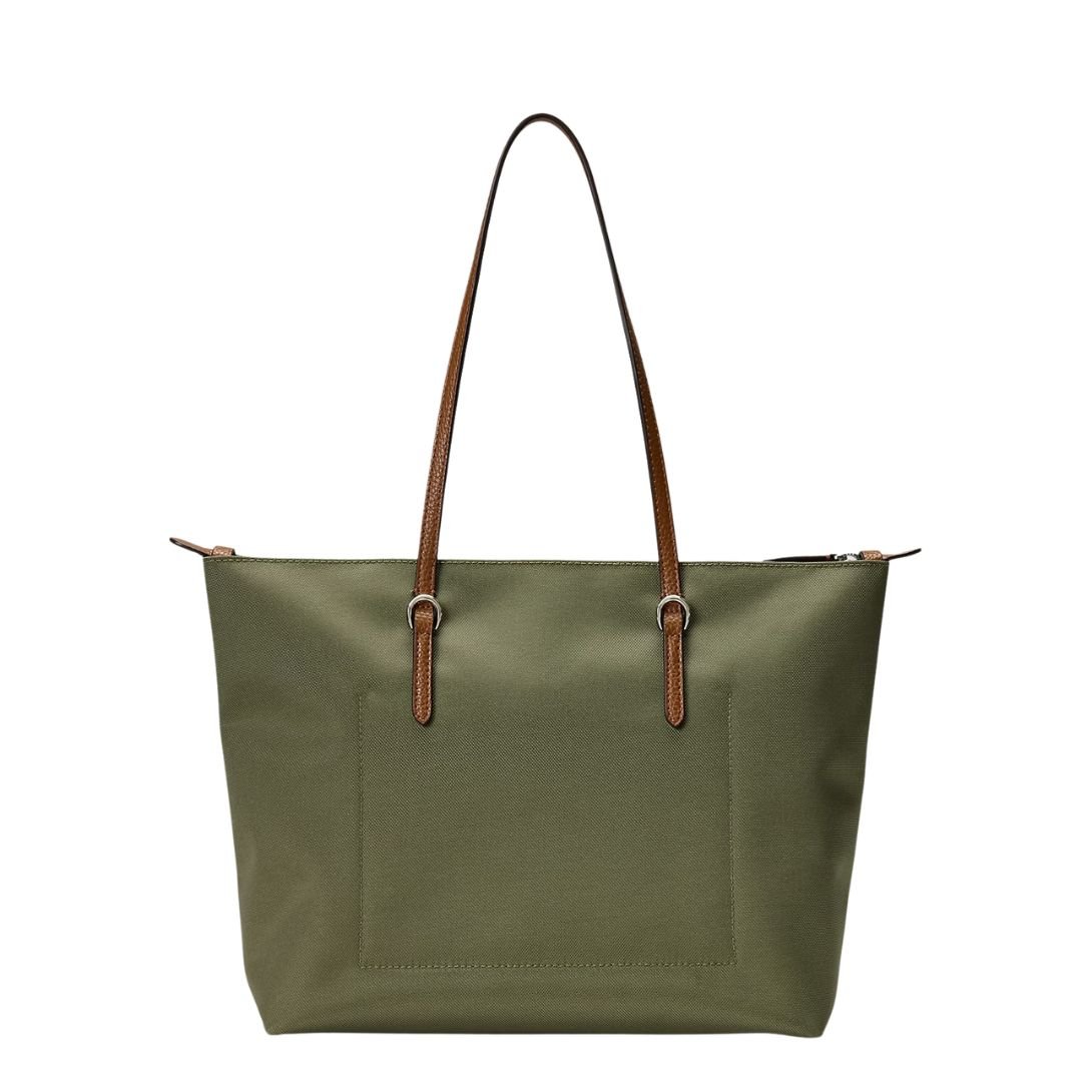 WOMENS RALPH LAUREN NYLON MEDIUM KEATON TOTE SAGE GREEN