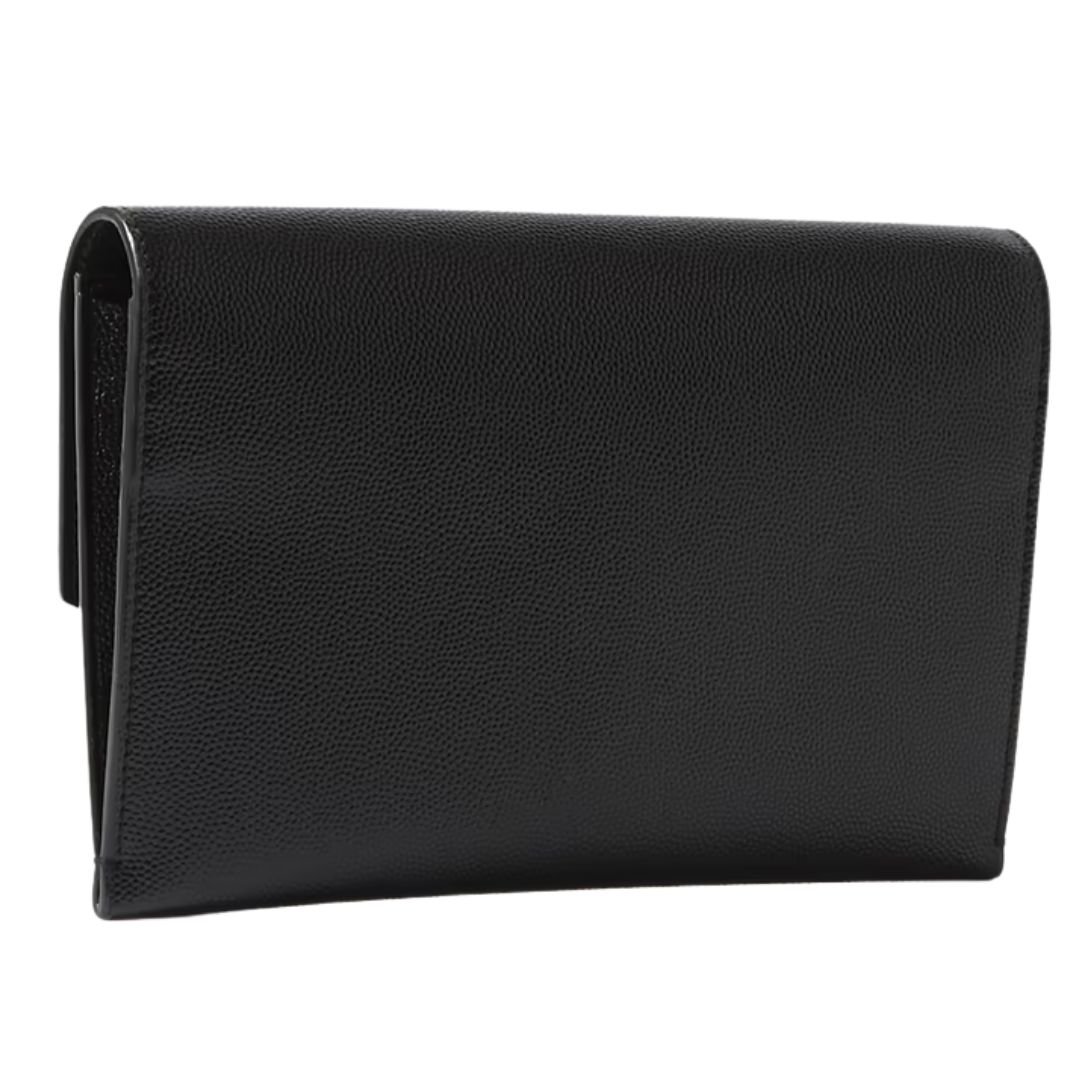 SAINT LAURENT UPTOWN LEATHER SHOULDER BAG WOMEN BLACK