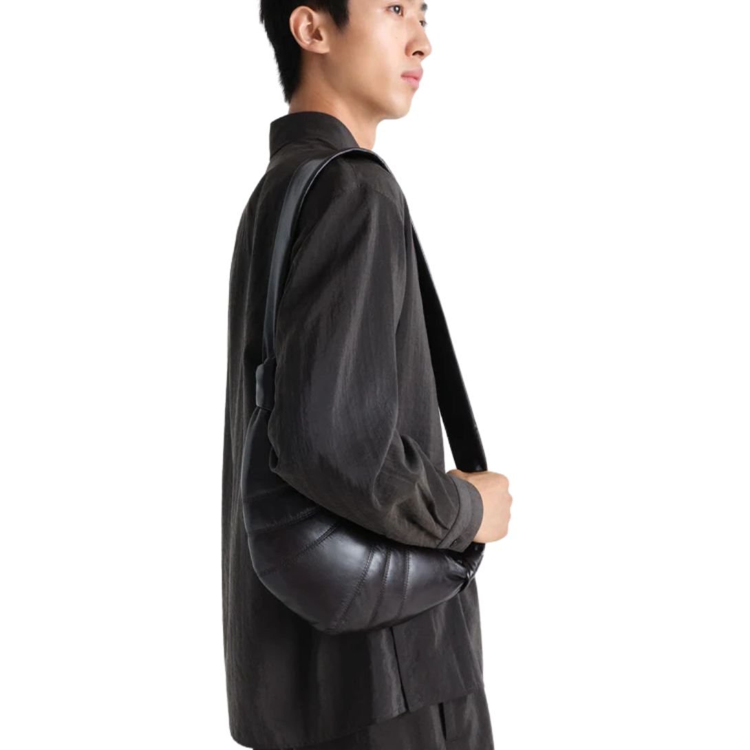 LEMAIRE CROISSANT SMALL SHOULDER BAG DARK CHOCOLATE