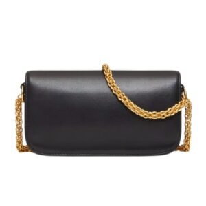 WOMAN VALENTINO GARAVANI SMALL LEATHER LOCÒ SHOULDER BAG BLACK