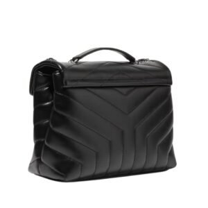 SAINT LAURENT WOMEN’S LOULOU SMALL QUILTED LEATHER SHOULDER BAG BLACK