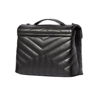 SAINT LAURENT WOMEN’S LOULOU SMALL QUILTED LEATHER SHOULDER BAG BLACK