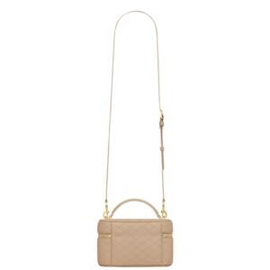 SAINT LAURENT GABY VANITY BAG IN DK TOFFEE LAMBSKIN