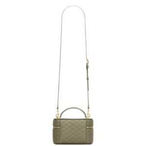 SAINT LAURENT GABY VANITY BAG IN STRONG MOSS LAMBSKIN