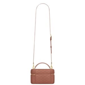 SAINT LAURENT GABY VANITY BAG IN BARELY PINK LAMBSKIN