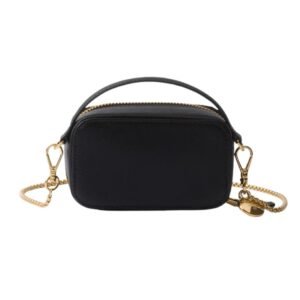 WOMEN PRADA SAFFIANO LEATHER MINI POUCH BLACK