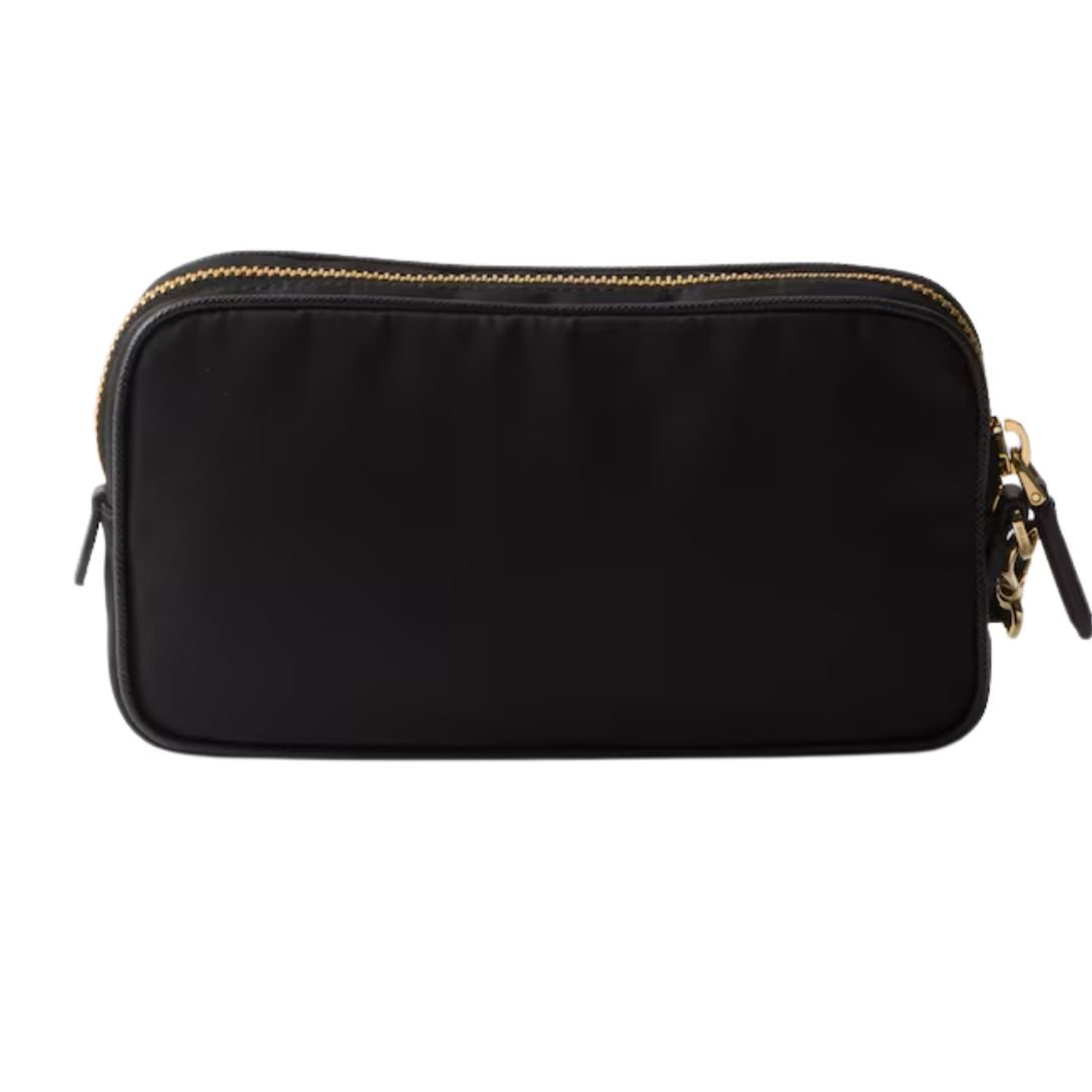 PRADA WOMENS RE-EDITION 1978 RE-NYLON AND SAFFIANO LEATHER POUCH