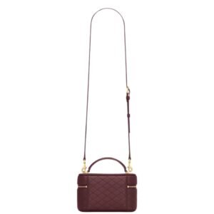 SAINT LAURENT GABY VANITY BAG IN ROUGE CABERNET LAMBSKIN