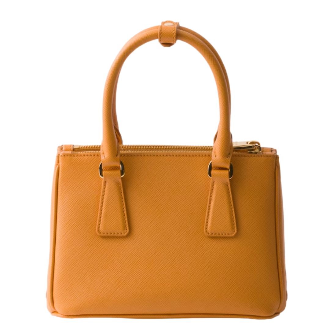 PRADA WOMEN'S GALLERIA MINI SAFFIANO LEATHER BAG AMBER