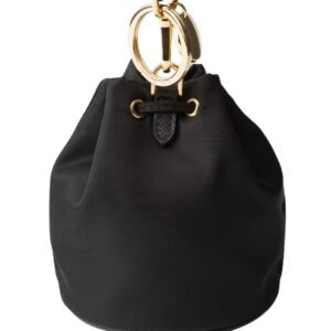PRADA MINI ICON RE-NYLON BAG CHARM BLACK