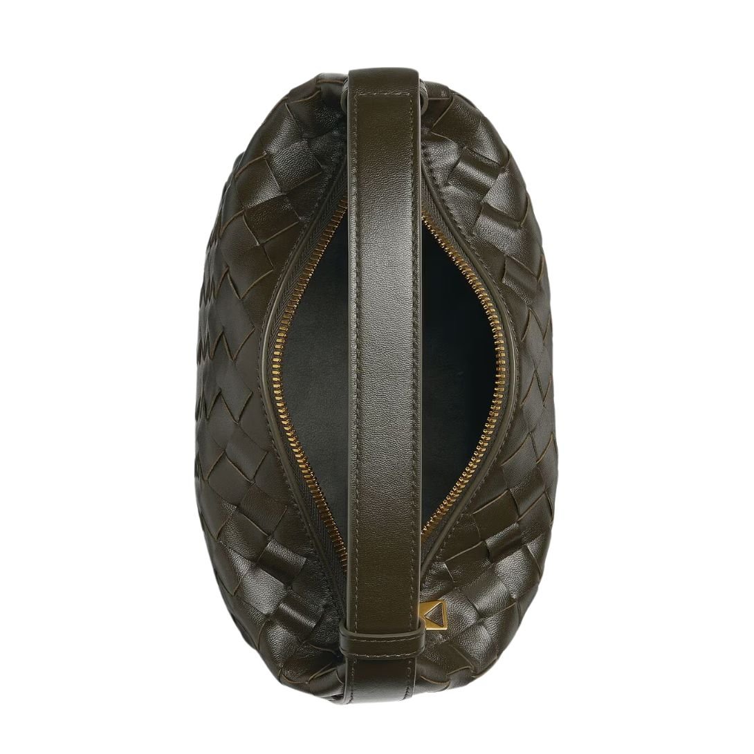 BOTTEGA VENETA WOMENS WALLACE INTRECCIATO KAKI