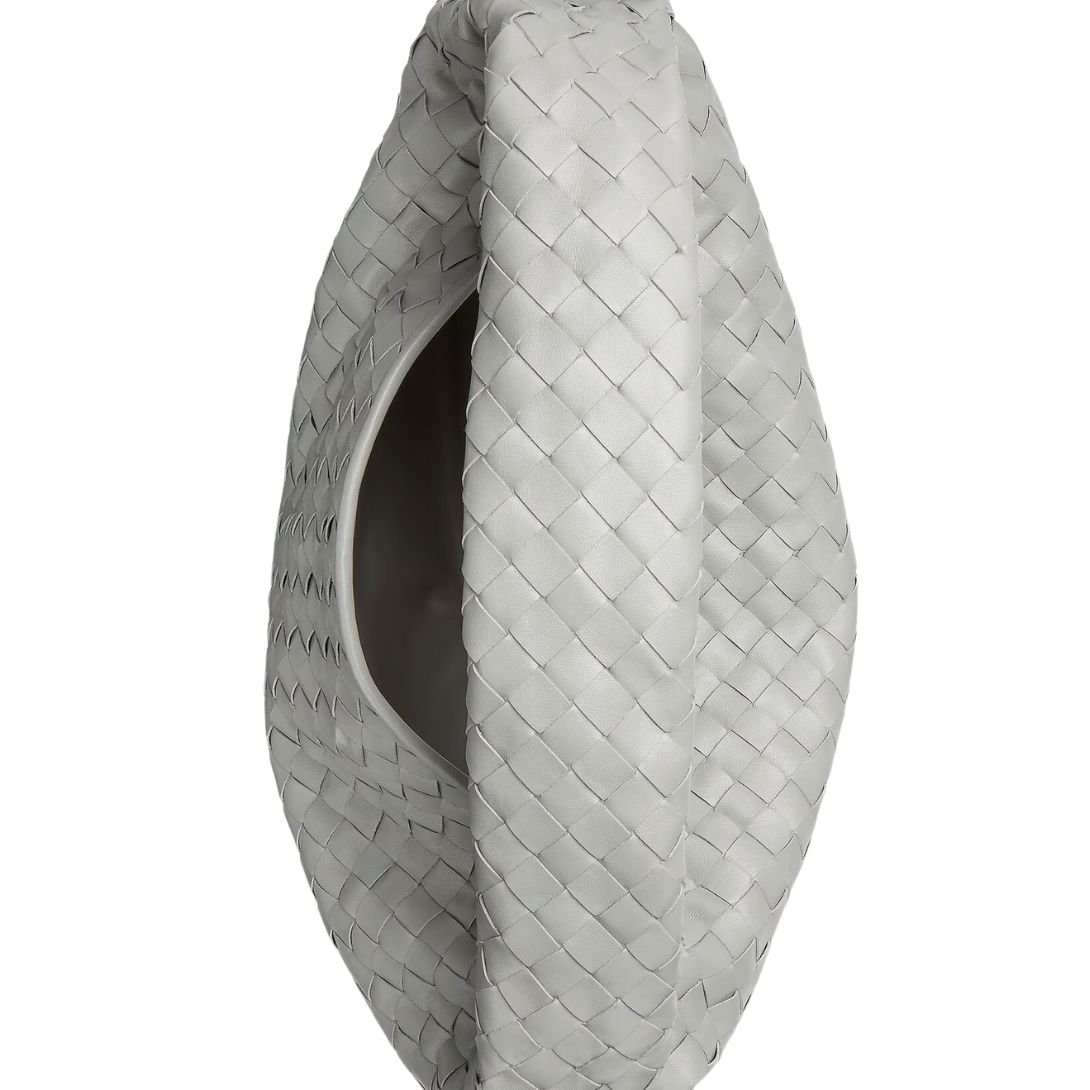 BOTTEGA VENETA WOMENS SUEDE LARGE HOP SHOULDER BAG STERLING