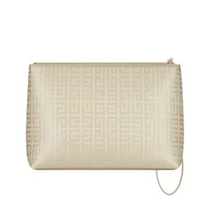 GIVENCHY WOMEN’S TRAVEL POUCH IN 4G COATED CANVAS NATURAL BEIGE