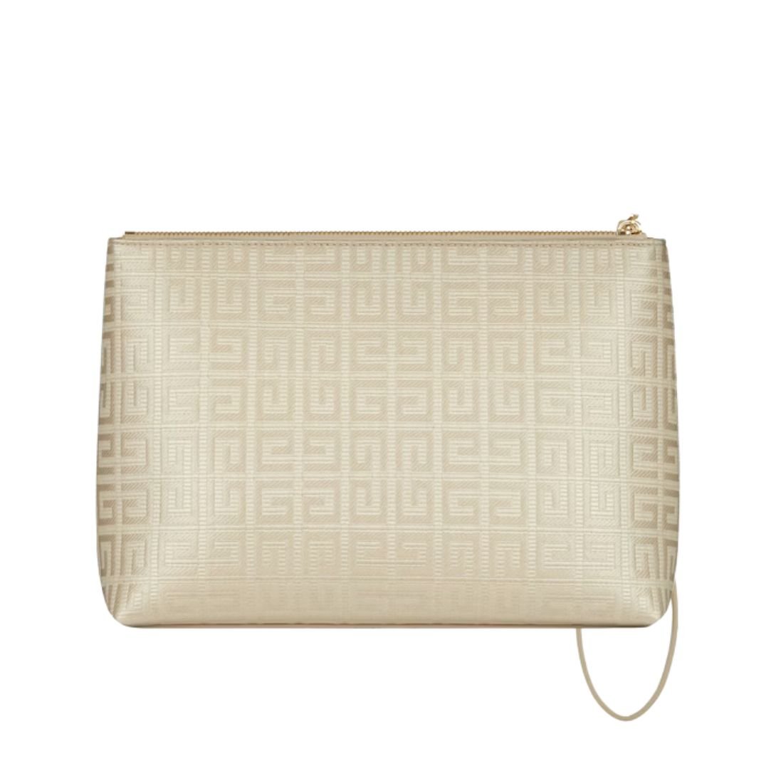 GIVENCHY WOMEN'S TRAVEL POUCH IN 4G COATED CANVAS NATURAL BEIGE