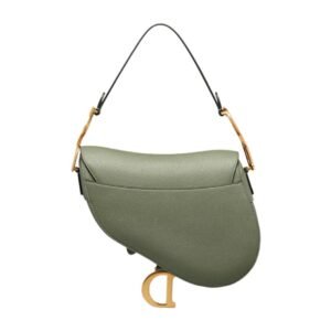 WOMEN DIOR LOGO SADDLE BAG CEDAR GREEN